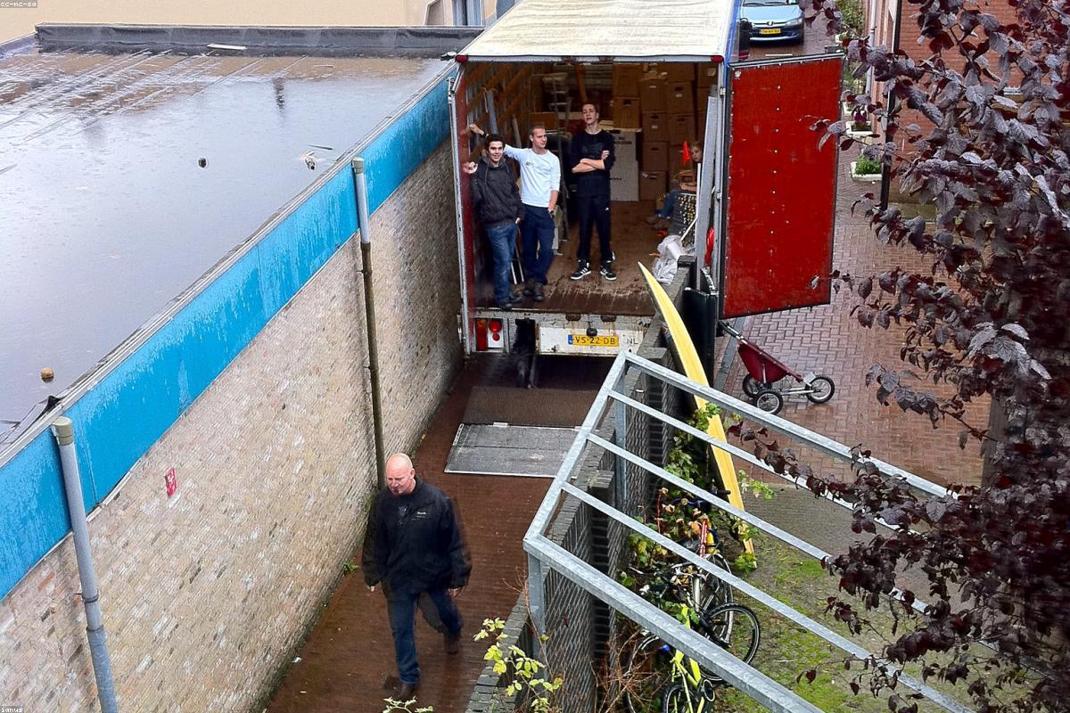Cambridge movers loading furniture into a truck