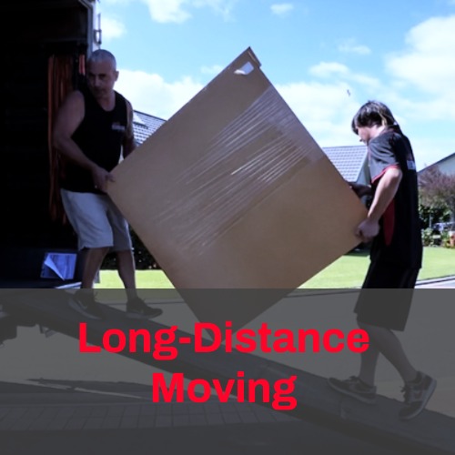 People packing a home for a long-distance move