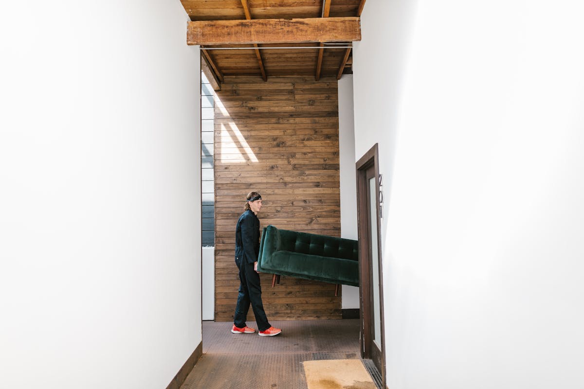 Mover carrying furniture for storage support