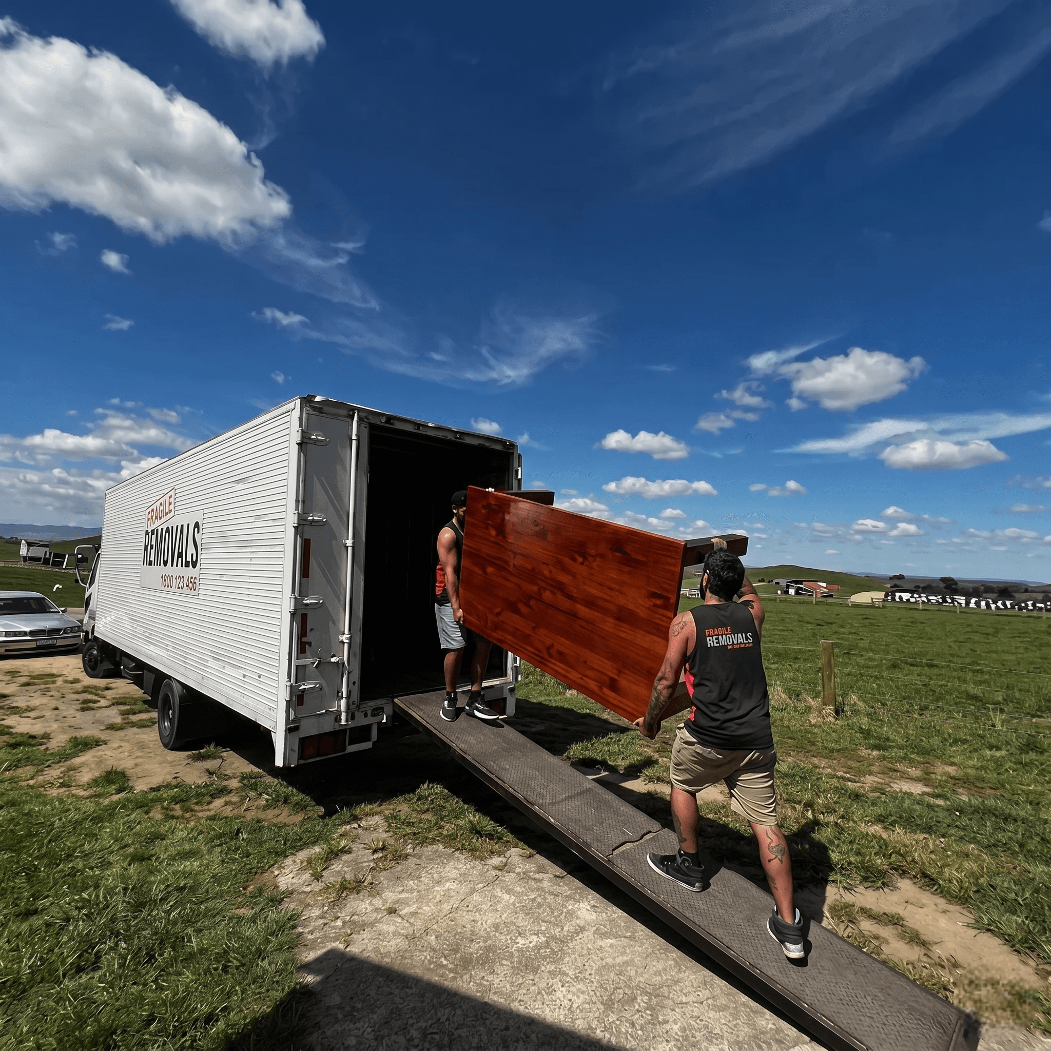 Waikato movers loading truck for house move